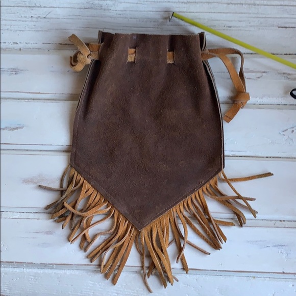 Handmade and Beaded Fringed Pouch - Picture 6 of 7